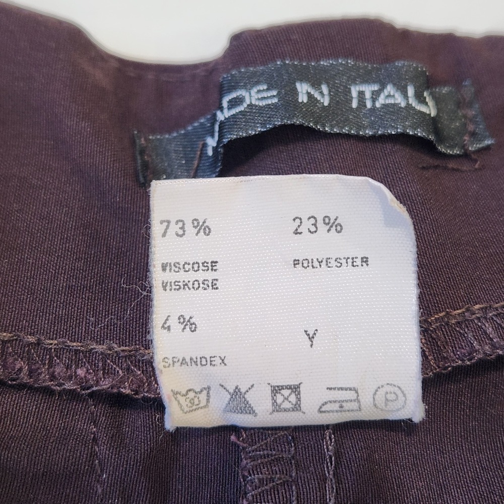 ART Ateliers Rare Toggery Womens Wide Leg Pant Brown Made in Italy IT Size XL/12 - Picture 10 of 12